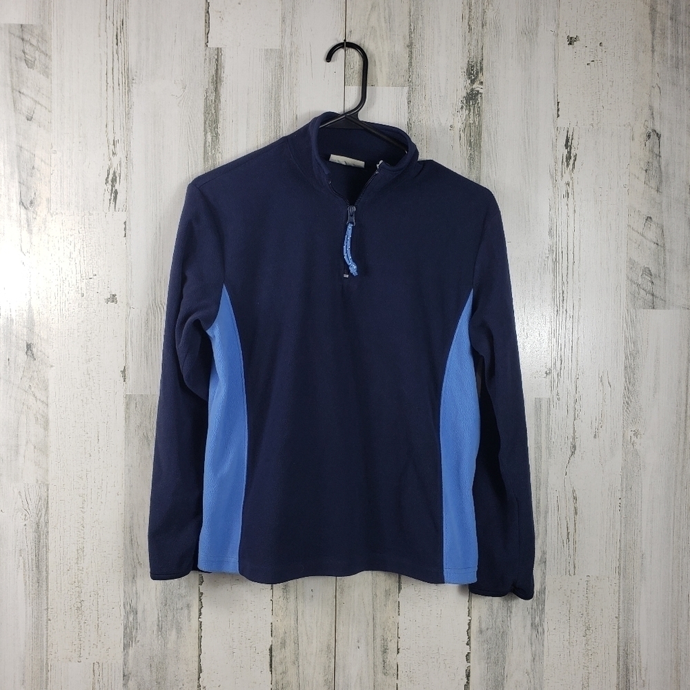 marsh landing blue quarter zip sweater women's size PS (petite small)